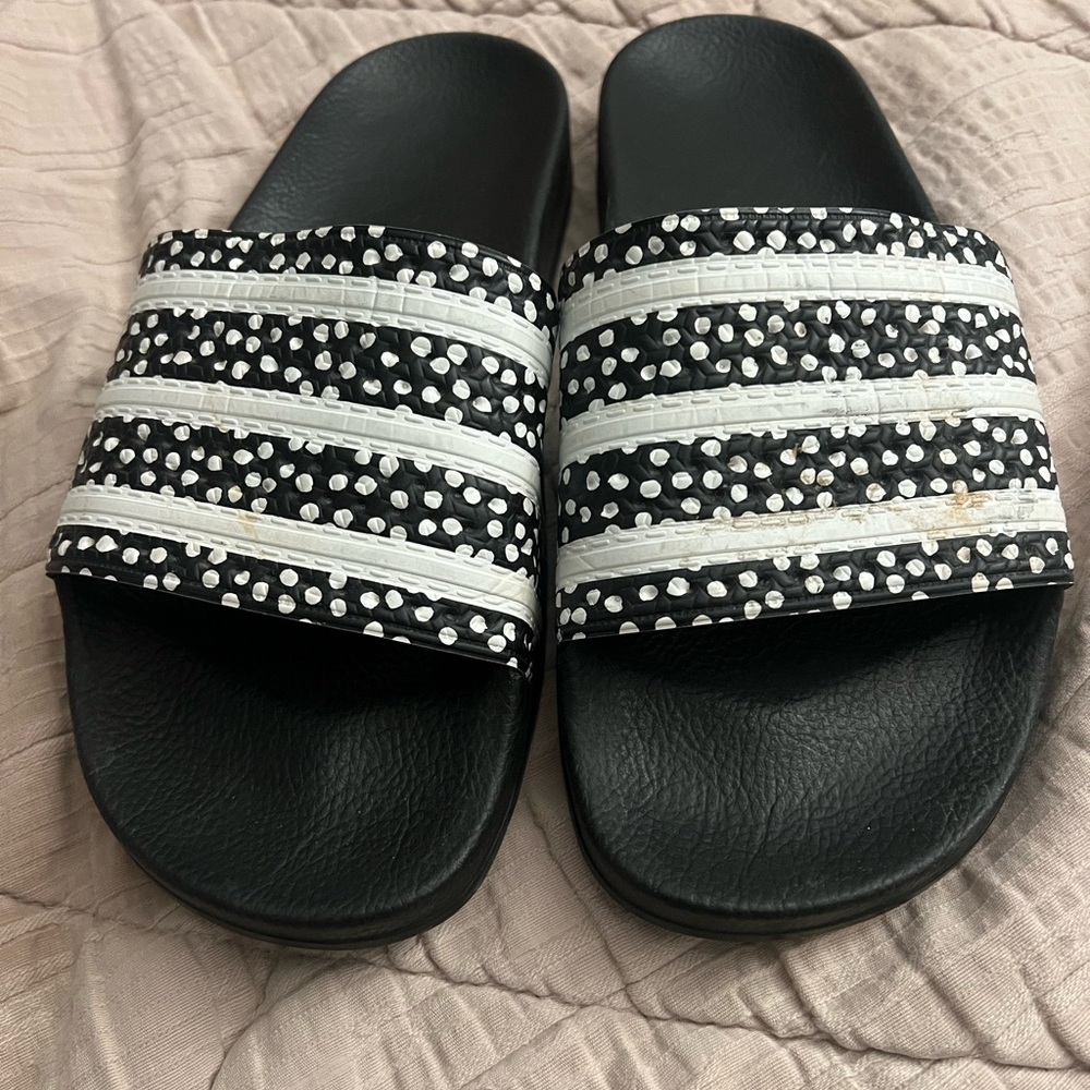 Stylish Black and White Slide Sandals